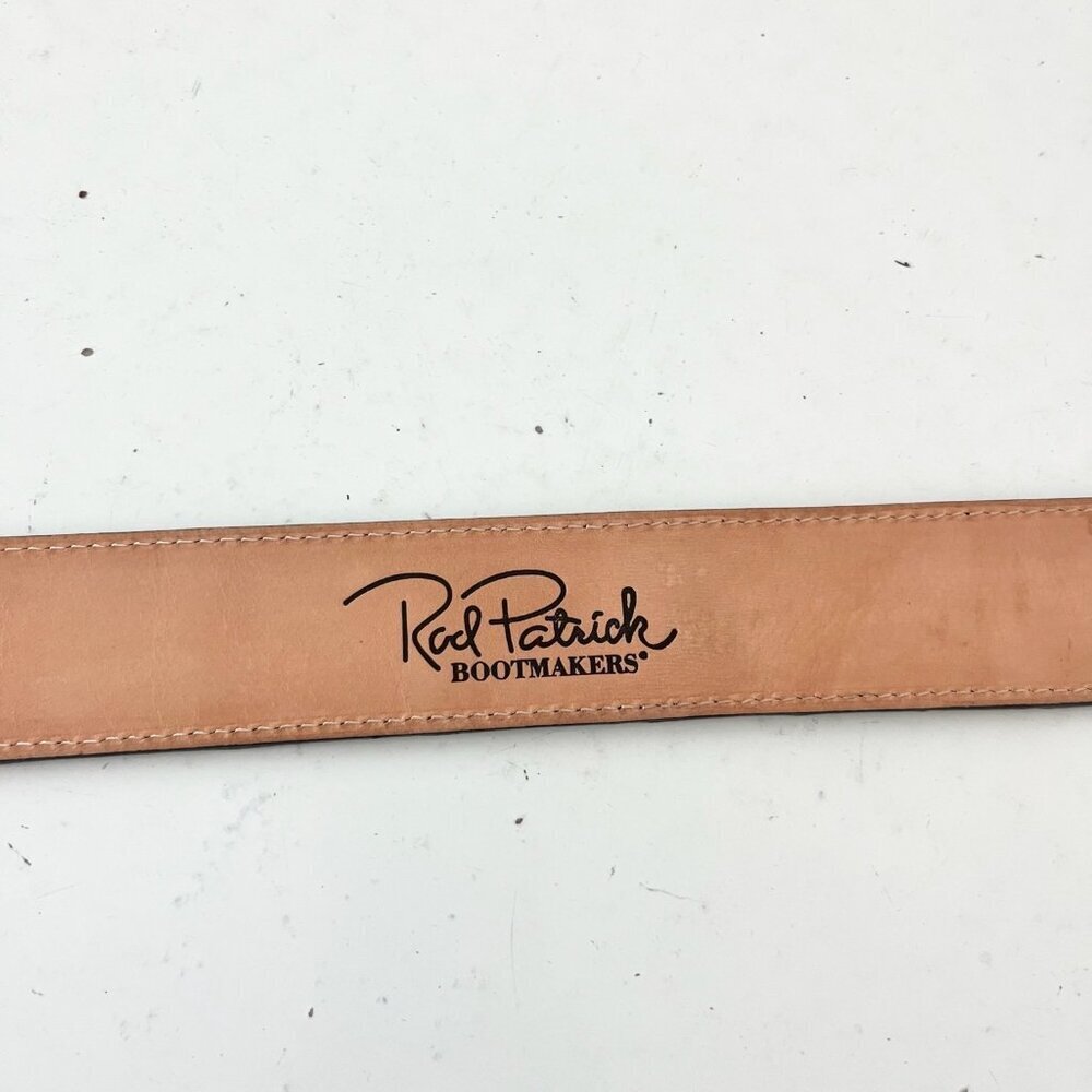 Rod Patrick Boots Western Belt 1.5 in Taper Mens 42 Black Caiman Genuine Leather - Picture 6 of 7